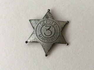 Vintage Deputy Marshal 6 Point Star Badge Midgetoy 3 Rockford,  Illinois