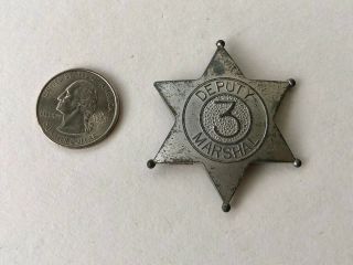 Vintage Deputy Marshal 6 Point Star Badge Midgetoy 3 Rockford,  Illinois 3