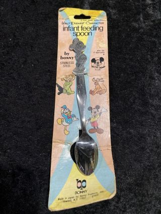 Vintage Walt Disney Mickey Mouse Baby Spoon By Bonny Japan