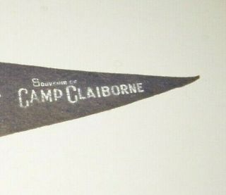 US ARMY CAMP CLAIBORNE RAPIDS PARISH LA.  1930 - 1940 ' S FELT PENNANT 3