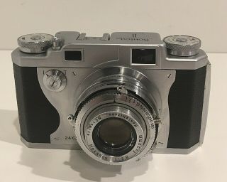 Konica II Vintage Camera w/ Hexanon 50mm f2.  8 Lens w/ Leather Case Made In Japan 3
