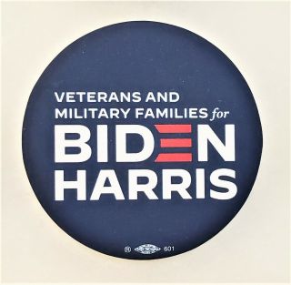 2020 Official Veterans For Joe Biden And Kamala Harris Pin