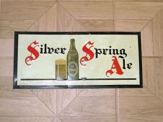 Vintage Silver Spring Ale Metal Embossed Sign India Pale Ale Quebec Canada