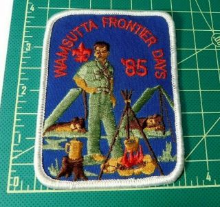 Vtg Bsa Boy Scouts Patch Wamsutta Frontier Days 1985 Iron On