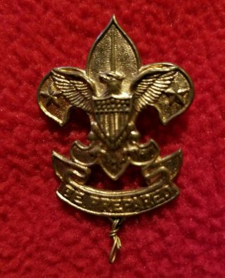 Boy Scout Bsa Vintage First Class Rank Large Hat Badge Pin,  Safety Pin Clasp