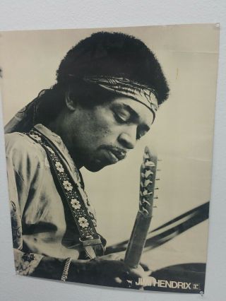 Record Store Vintage Rock Music Poster Jimi Hendrix Live On Stage.