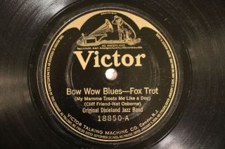 Jazz Dixieland Jazz Band Bow Wow Blues / Benson Orch Victor 18850