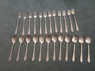 24 Towle Sterling Silver Virginia Carvel 1919 12 Ice Cream Forks 12 Oyster Forks