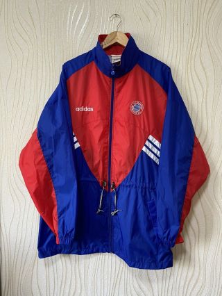 Bayern Munich Football Soccer Rain Jacket Track Top Adidas Vintage