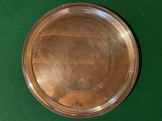 Vintage Christofle Large Round Serving Tray,  C.  15 1/2 "