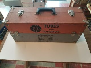 Vtg Ge Tubes & Transistors Electronic Repair Tool Box,  Radio & Tv Collectible