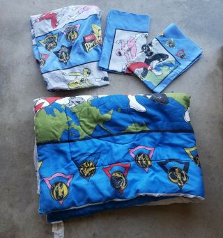 Vintage 1994 Mighty Morphin Power Rangers Twin Size Comforter Set