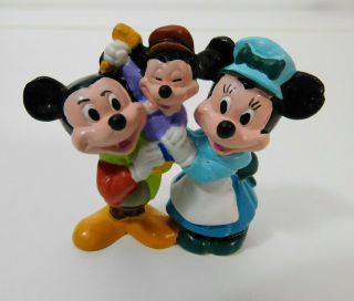 Vintage 1990s Disney Applause Mickey Christmas Carol Pvc Figure Minnie Tiny Tim