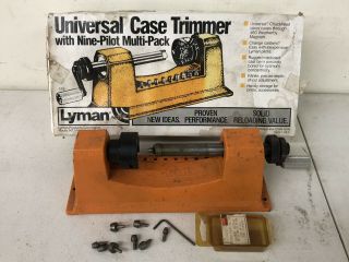 Lyman Universal Case Trimmer With Pilots 7862000,  Vintage Reloading Box