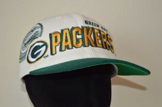 Vintage 90s Sports Specialties Shadow Nfl Green Bay Packers Wool Snapback Hat
