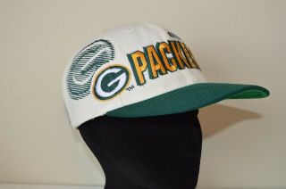 Vintage 90s Sports Specialties Shadow NFL Green Bay Packers Wool Snapback Hat 3