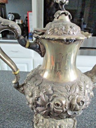 Stieff Sterling Silver Hand Chased Coffee Pot,  