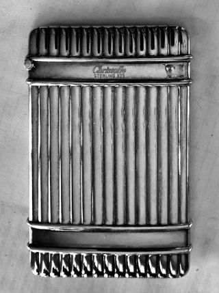 Christofle French Art Deco/sterling Silver Hinged Calling Card Case