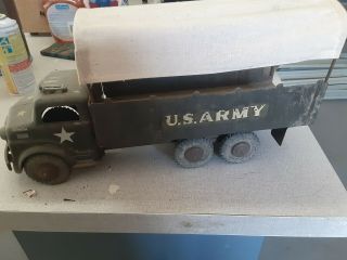 Vintage 1950’s Marx Lumar Us Army Troop Transport Carrier Truck Pressed Metal