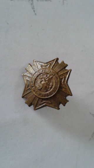 Vintage Wwi Or Wwii Vfw Veterans Of Foreign Wars Usa Lapel Pin Screw Back Sb