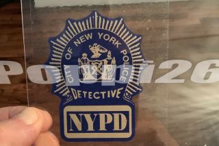 Nypd Detective Ny Police Official In/window Faces/out Decal Sticker Nys Others