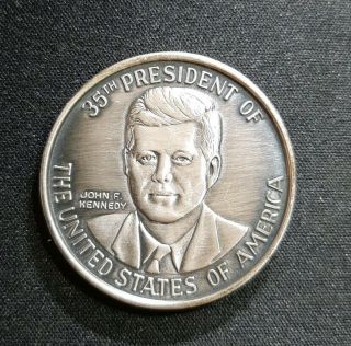 Vintage Political Coin Token John F Kennedy Jfk Ask Not Solid
