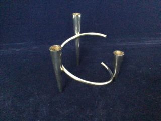 Vintage Retro Small Silver Plated Mid Century Candle Holder - E.  Dragsted Denmark