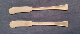 Set Of Two - Serenity By International Sterling Silver - Butter Knives 5 3/4 "