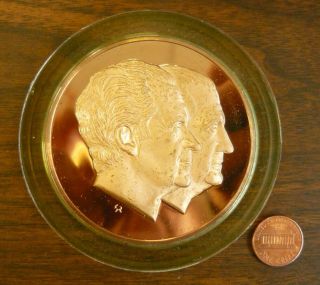 Large Solid Bronze Richard Nixon - Agnew 1973 Inauguration Coin 1973 Franklin