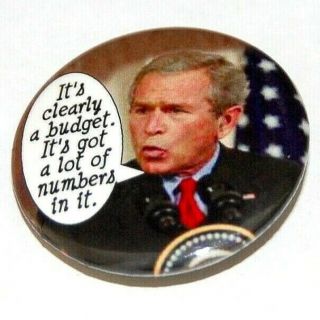 2004 Anti George W Bush Campaign Pin Pinback Button Political Badge Presidential