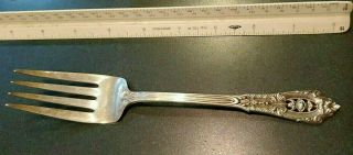 Rose Point Wallace Sterling Silver Solid Serving Fork 8 1/8 " 69.  25g Scrap Weight
