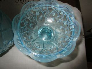 Vintage Fenton Blue Opalescent Art Glass 