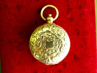 Gold Sovereign Vintage Pendant Case Holder Solid Brass