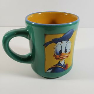 Disney Store Donald Duck Coffee Cup Mug Light Green With Yellow Accents 12 Oz