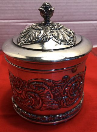 Middletown Plate Co.  Ornate Silver Trinket Box