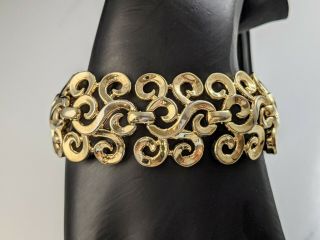Vintage Gold - Tone Openwork Bracelet By Trifari Jewellery