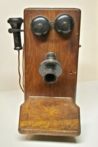 Vintage Western Electric Style Hand Crank Wall Phone