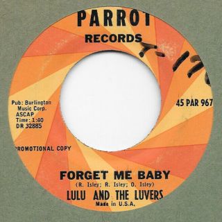 Lulu & The Luvers Shout/forget Me Baby On Parrot Mod Garage Beat Promo 45 Hear