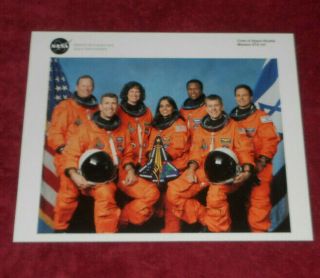 Nasa Photo Sts - 107 Space Shuttle Columbia Crew Photo