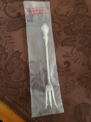 Hampton Court By Reed & Barton Sterling Silver Pickle Fork 3 - Tine 5 3/4 "