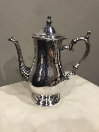Rare Vintage / Antique W.  M.  Rogers Sterling Silver Plate Coffee/tea Pot