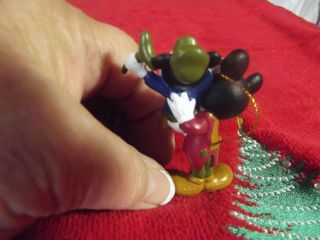 Disney ' s Christmas Carol Ornament Mickey Mouse Bob Cratchit Morty Tiny Tim Avon 2