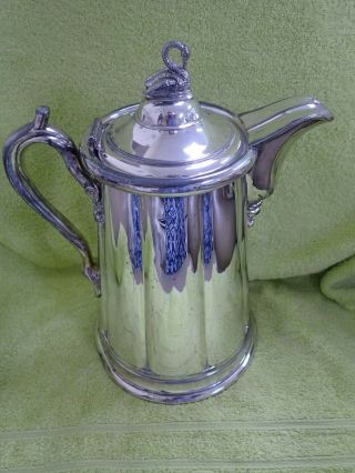 Large Silver Plate Mappin & Webb Jug With Swan Finial - Approx 33cm 2.  7kg