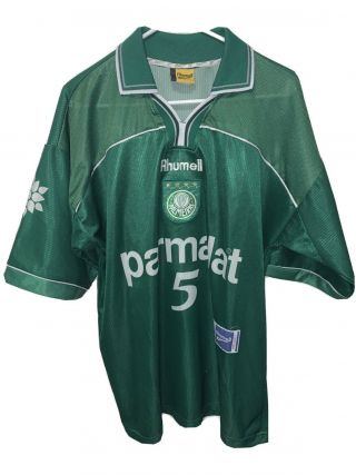 Vintage Palmeiras Soccer Jersey 90s Rhumell Xl Brazil Futbol Parmalat