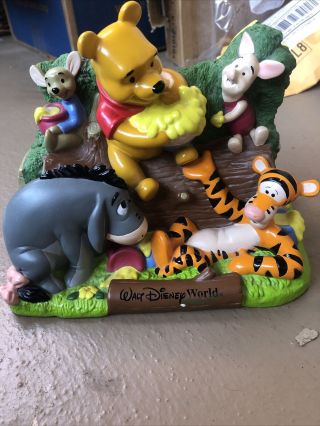 Vintage Walt Disney World Winnie The Pooh & Friends Tigger Piggy Coin Bank