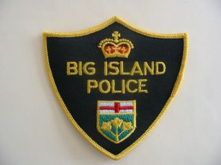 Rare Obsolete Patch Of The Big Island First Nation Police,  Ontario,  Canada