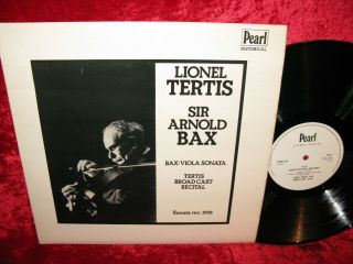 1980 Uk Nm Pearl Gemm 201 Mono Bax Sonata For Viola & Piano Lionel Tertis See Ph