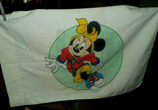 Vintage Disney Mickey Minnie Mouse Dancing Star Standard Pillow Case Usa