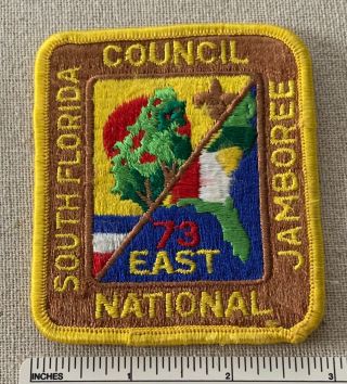 Vintage 1973 National Jamboree South Florida Council Contingent Badge Patch Bsa