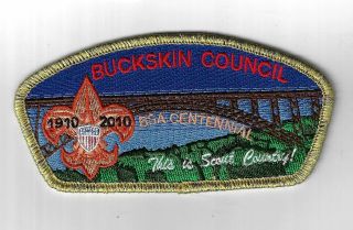 Bsa 1910 - 2010 Bsa Centennial This Is Scout Country Buckskin Council Gmy Bdr.  [mx